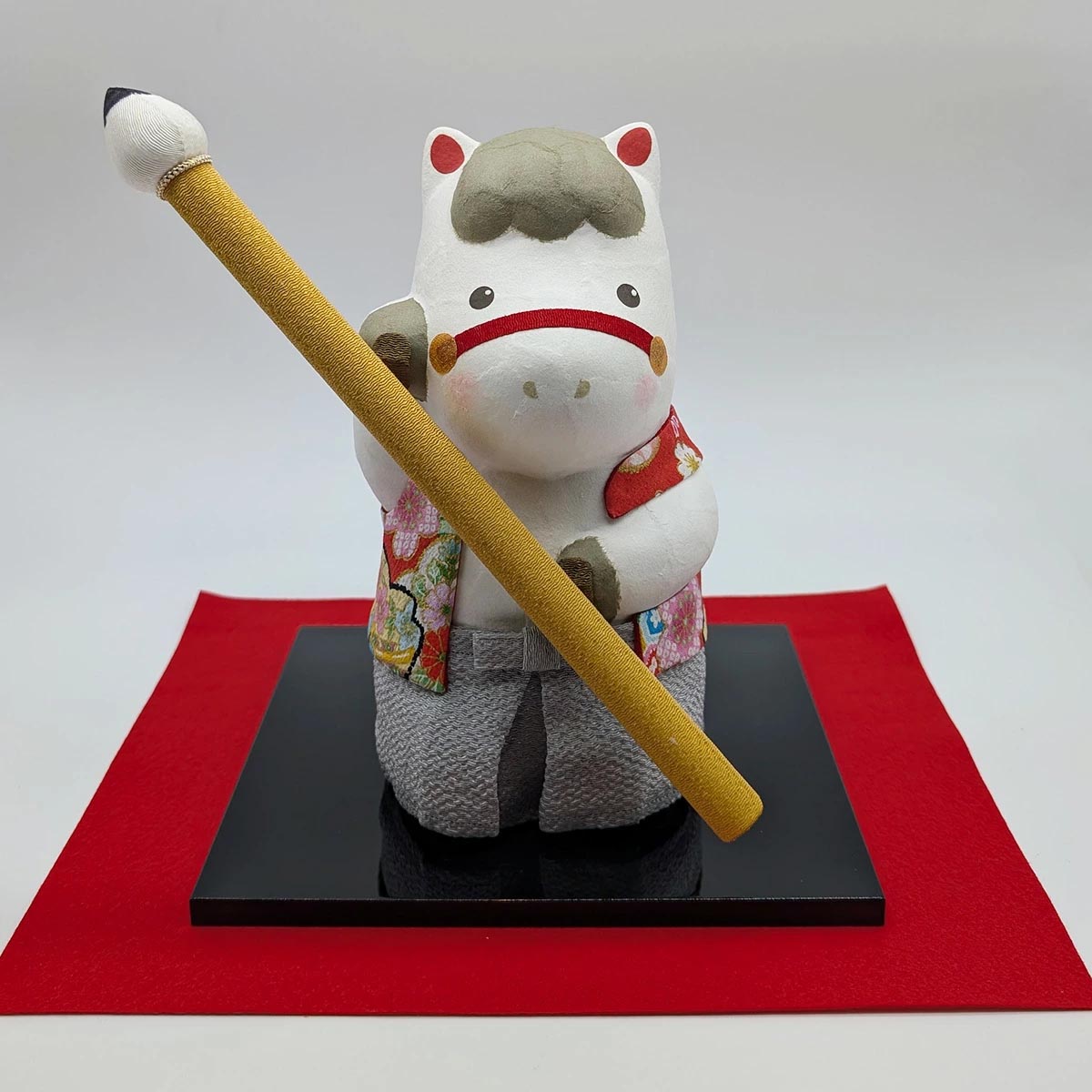干支人形 リュウコドウ ちぎり和紙人形 書初め (特大) 2026干支 2