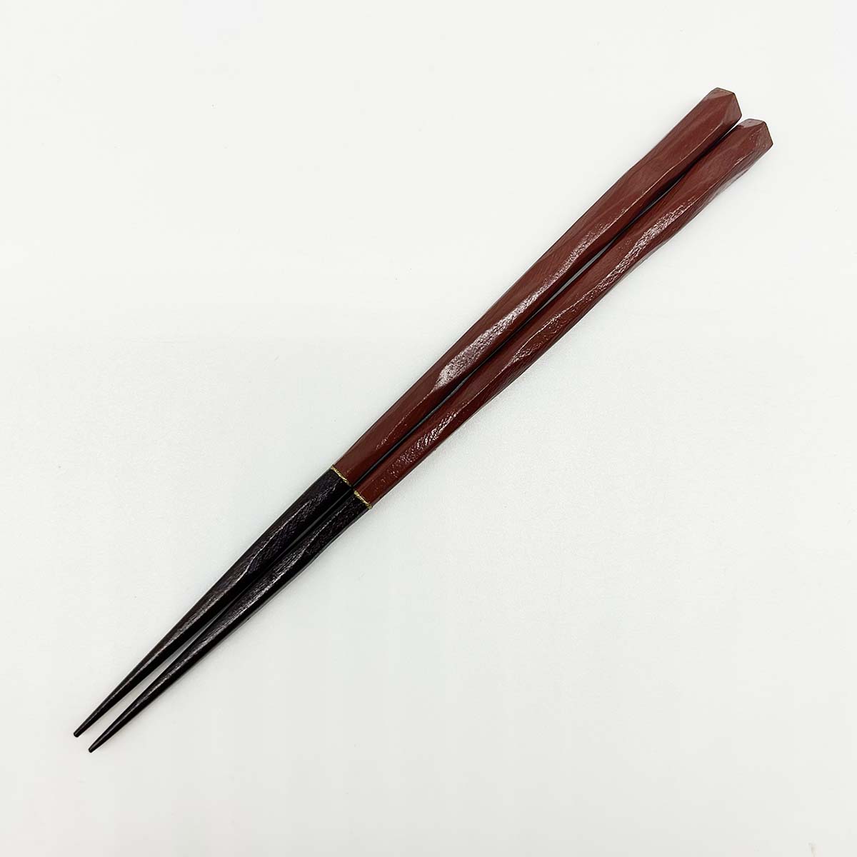 若狭塗箸 風樹 茶 16.5cm 全体