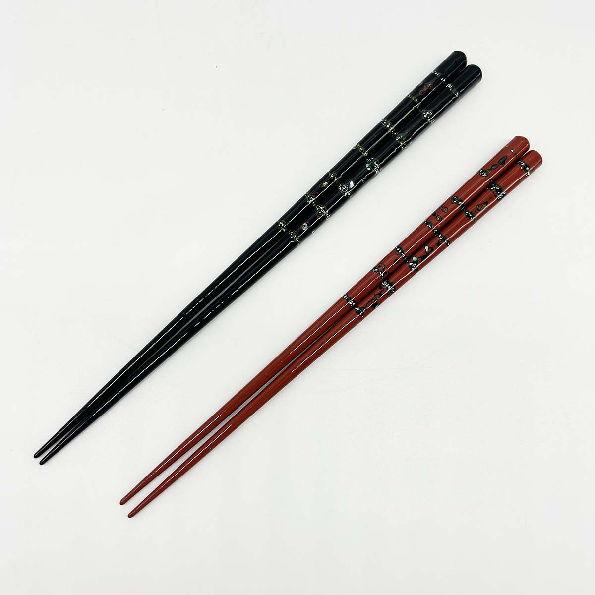 若狭塗箸 食洗機対応 潮干潟 23.5cm/21.5cm 全体