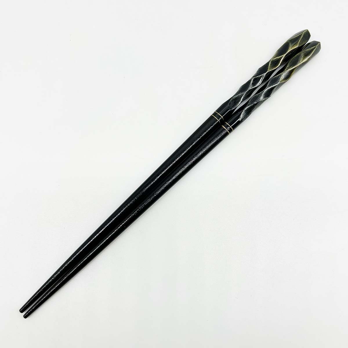 若狭塗箸 輝煌 黒檀 23cm 全体