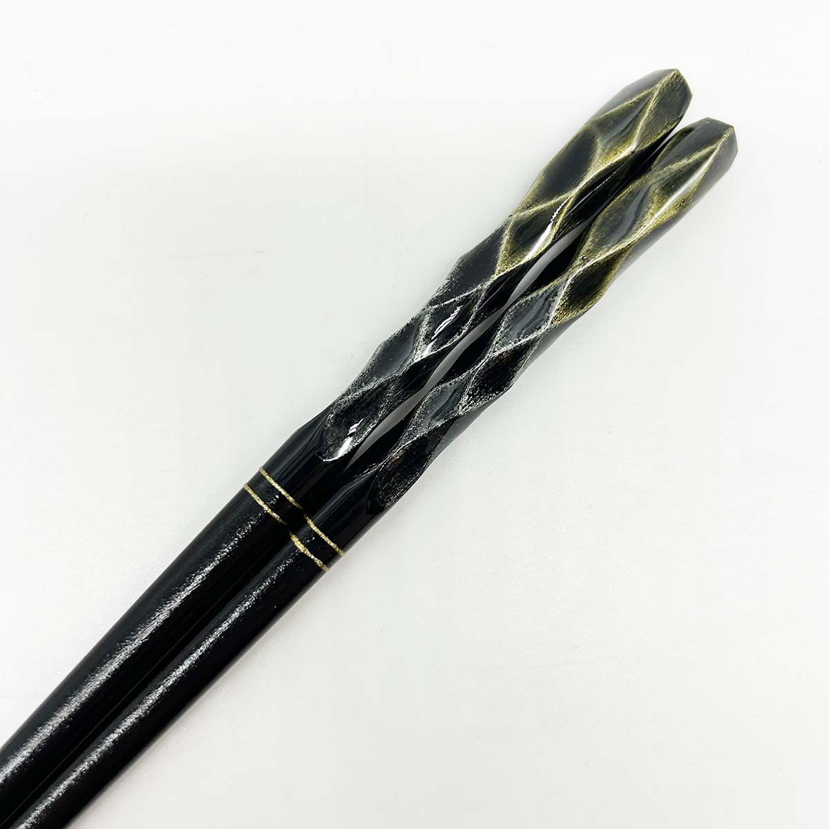 若狭塗箸 輝煌 黒檀 23cm 持ち手