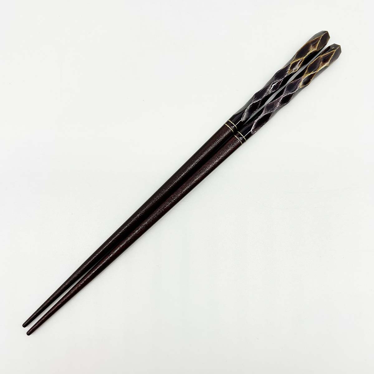 若狭塗箸 輝煌 紫檀 23cm 全体