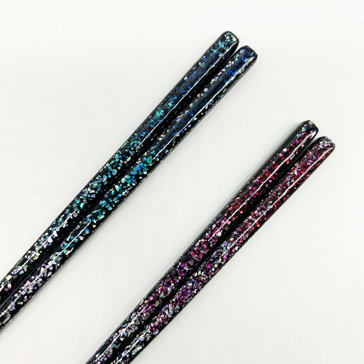 若狭塗箸 虹色貝 23cm/21cm 持ち手