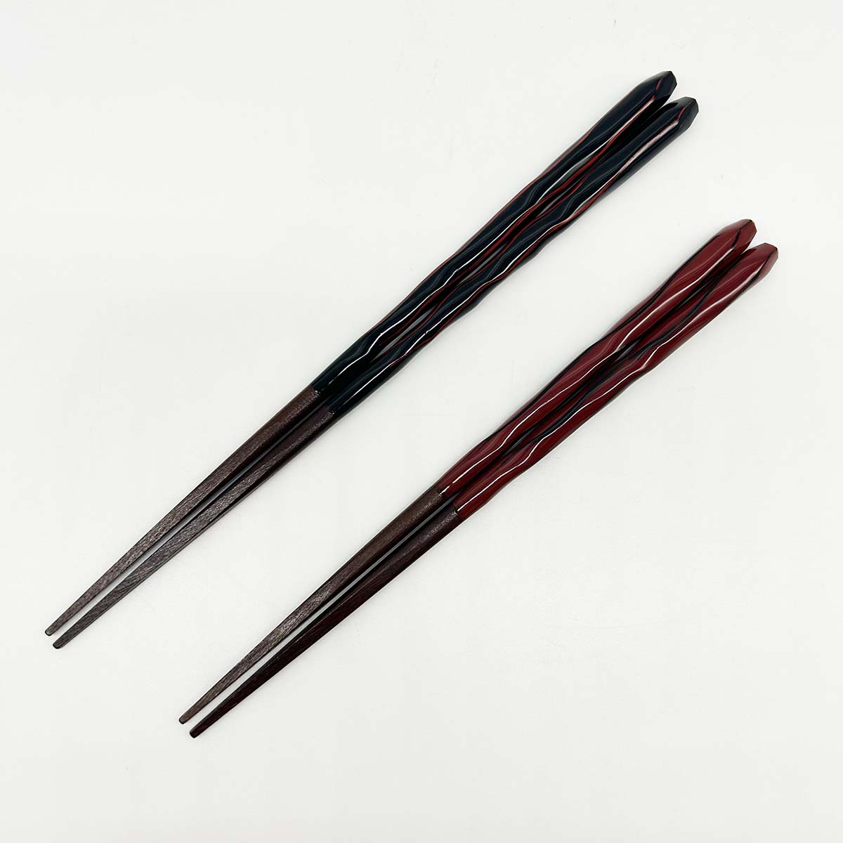 若狭塗箸 墨流し 23.5cm／21cm　全体