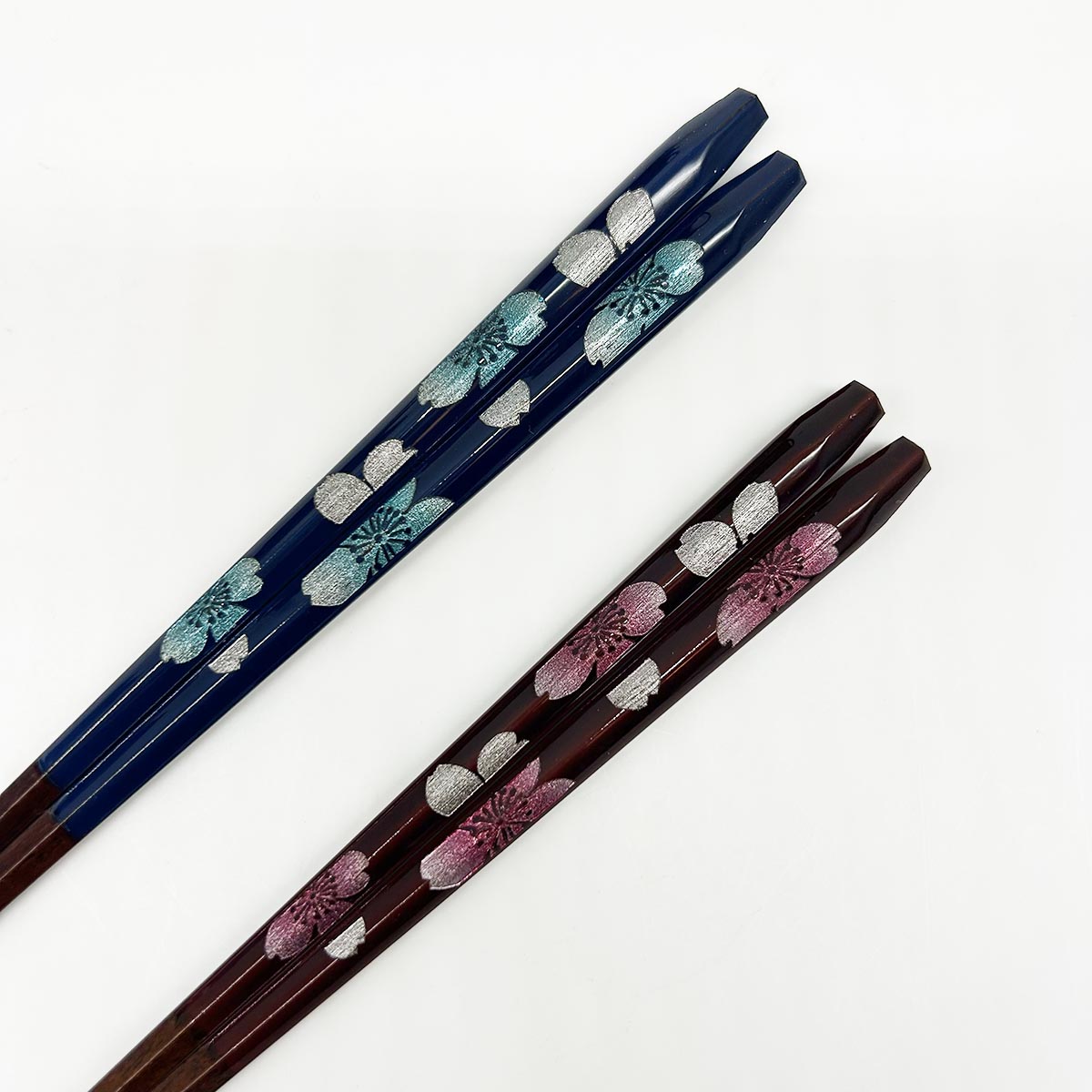 若狭塗箸 桜彩 23cm／21cm　持ち手
