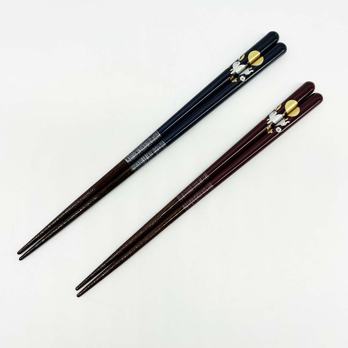 若狭塗箸 食洗機対応 水月兎 23cm/21cm 全体