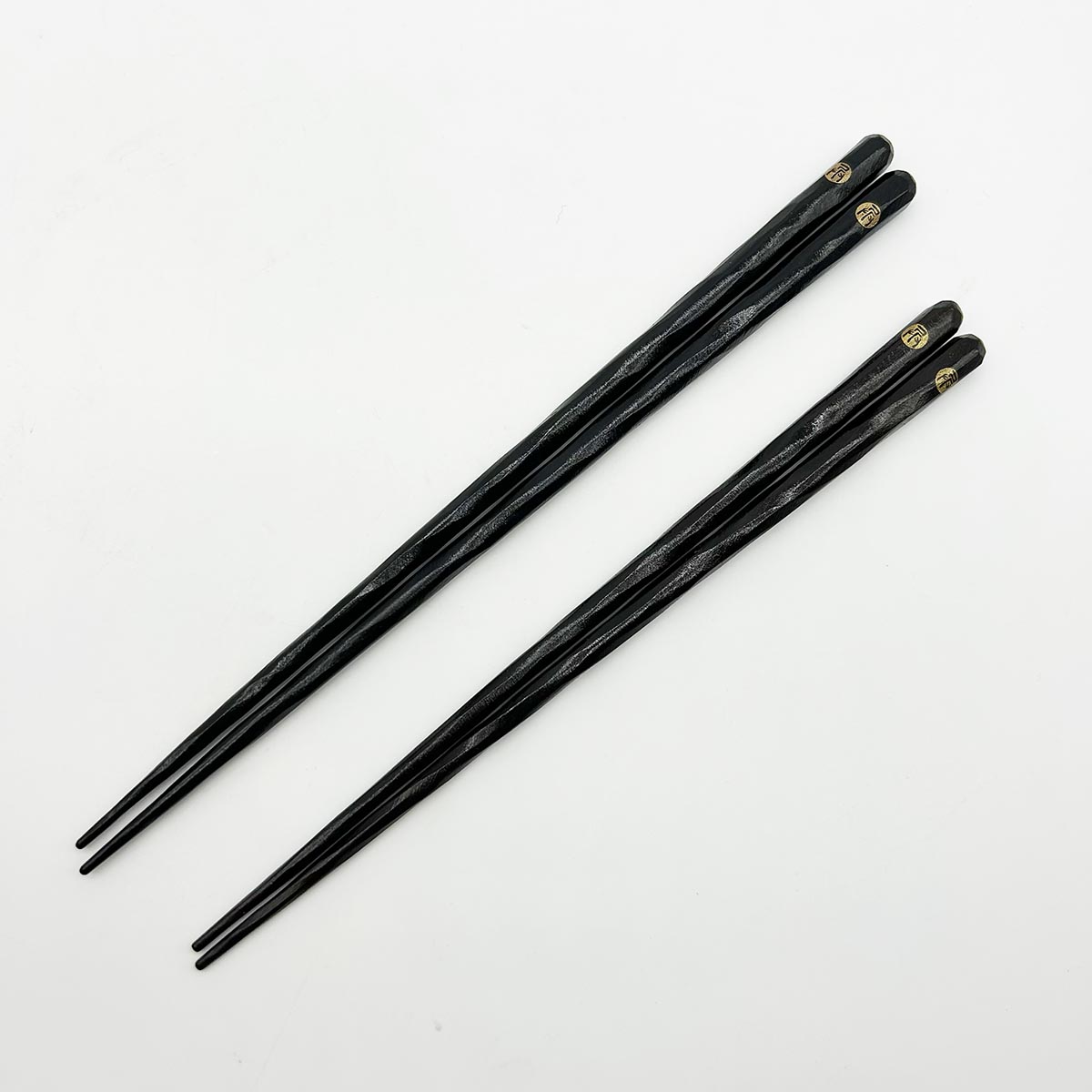 若狭塗箸 けずり箸 黒 23.5cm／21.5cm　全体