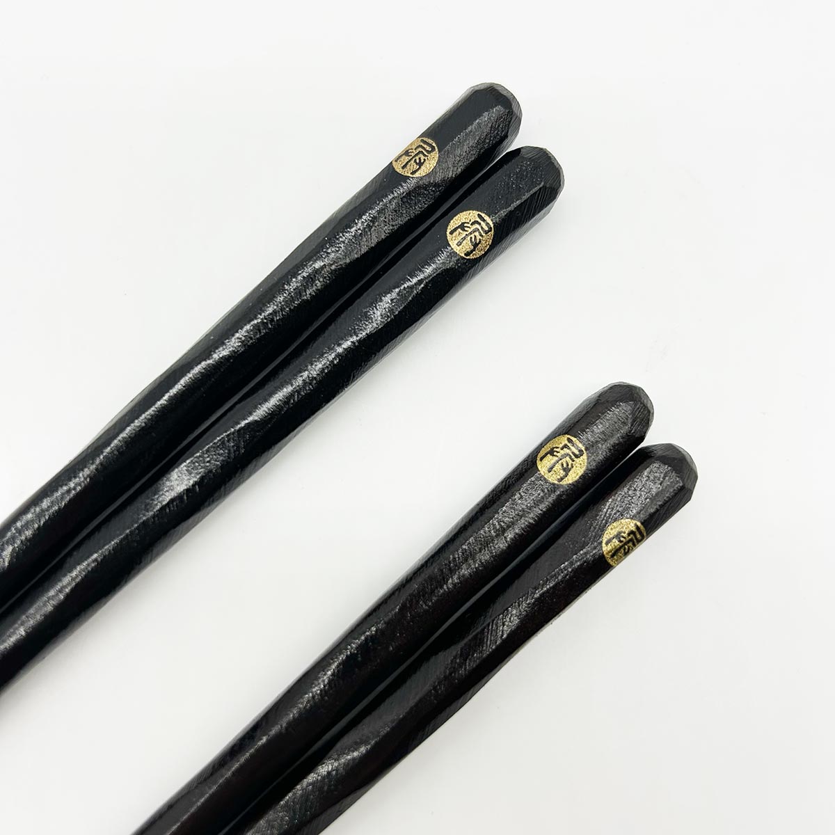 若狭塗箸 けずり箸 黒 23.5cm／21.5cm　持ち手