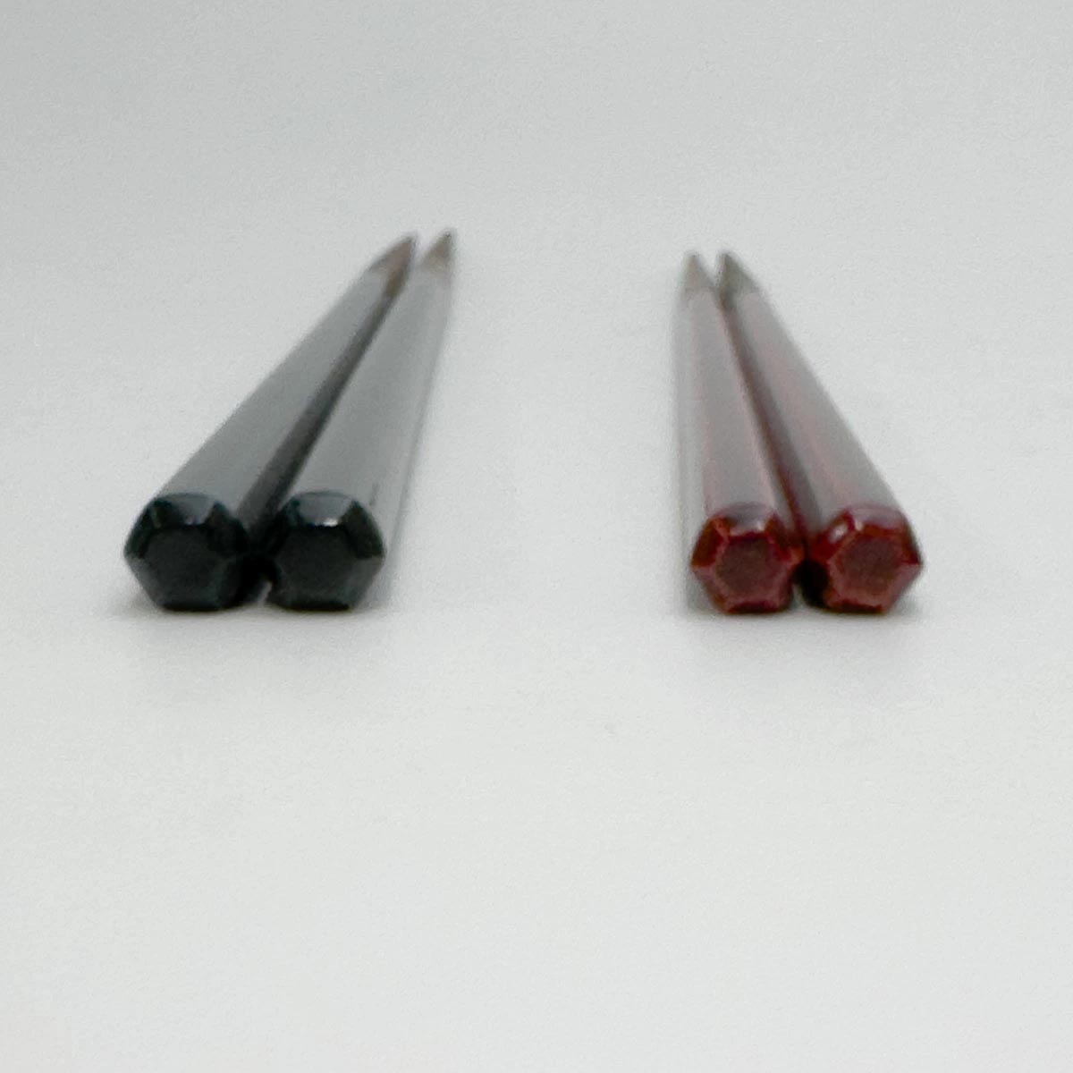 若狭塗 箸 六角漆塗分面取 23cm／21cm
