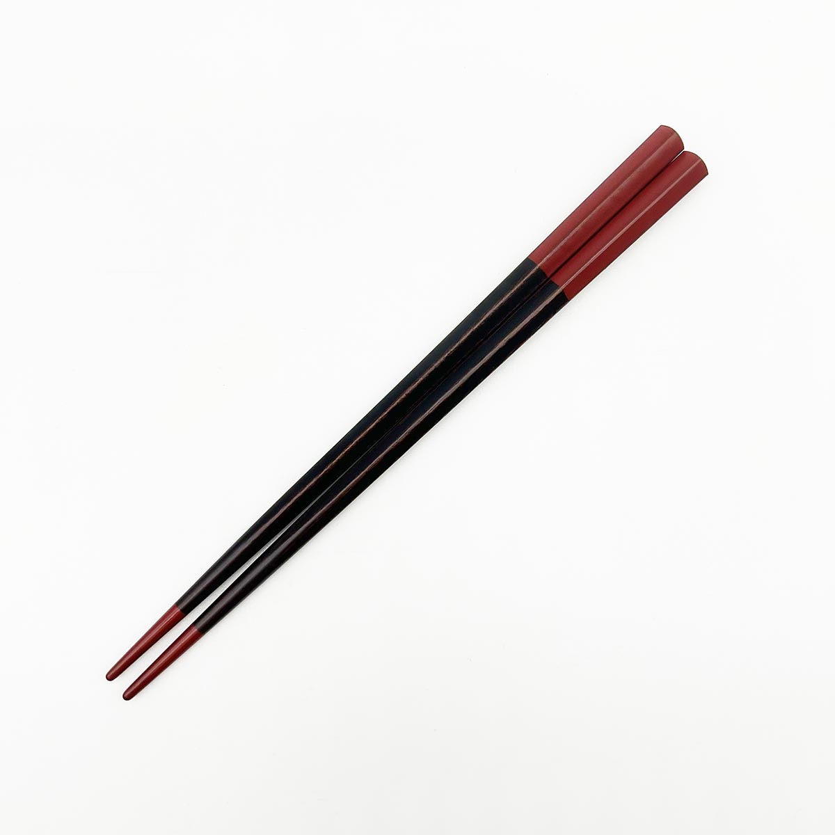 越前塗 えちぜん五角箸 木地呂 朱 16cm