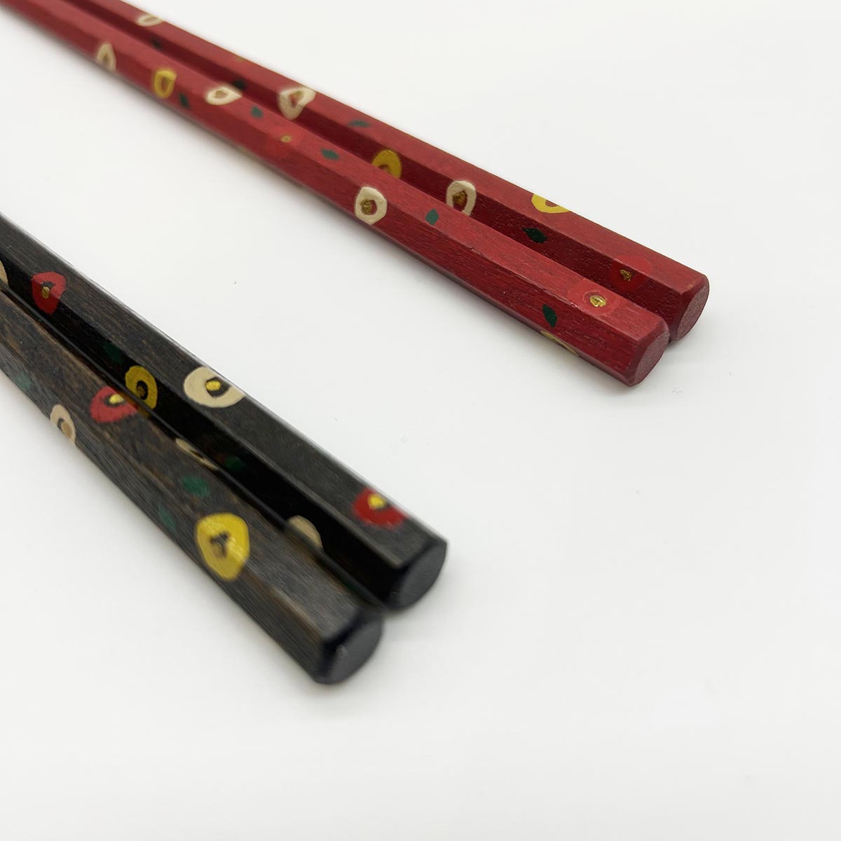 越前塗 箸 六角拭漆椿/六角赤拭漆椿 各種