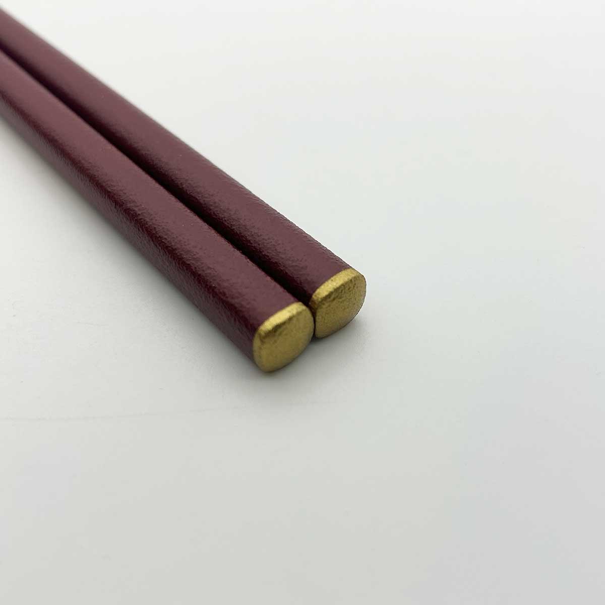 越前塗 先角箸 蒔地金ライン 23cm 各種