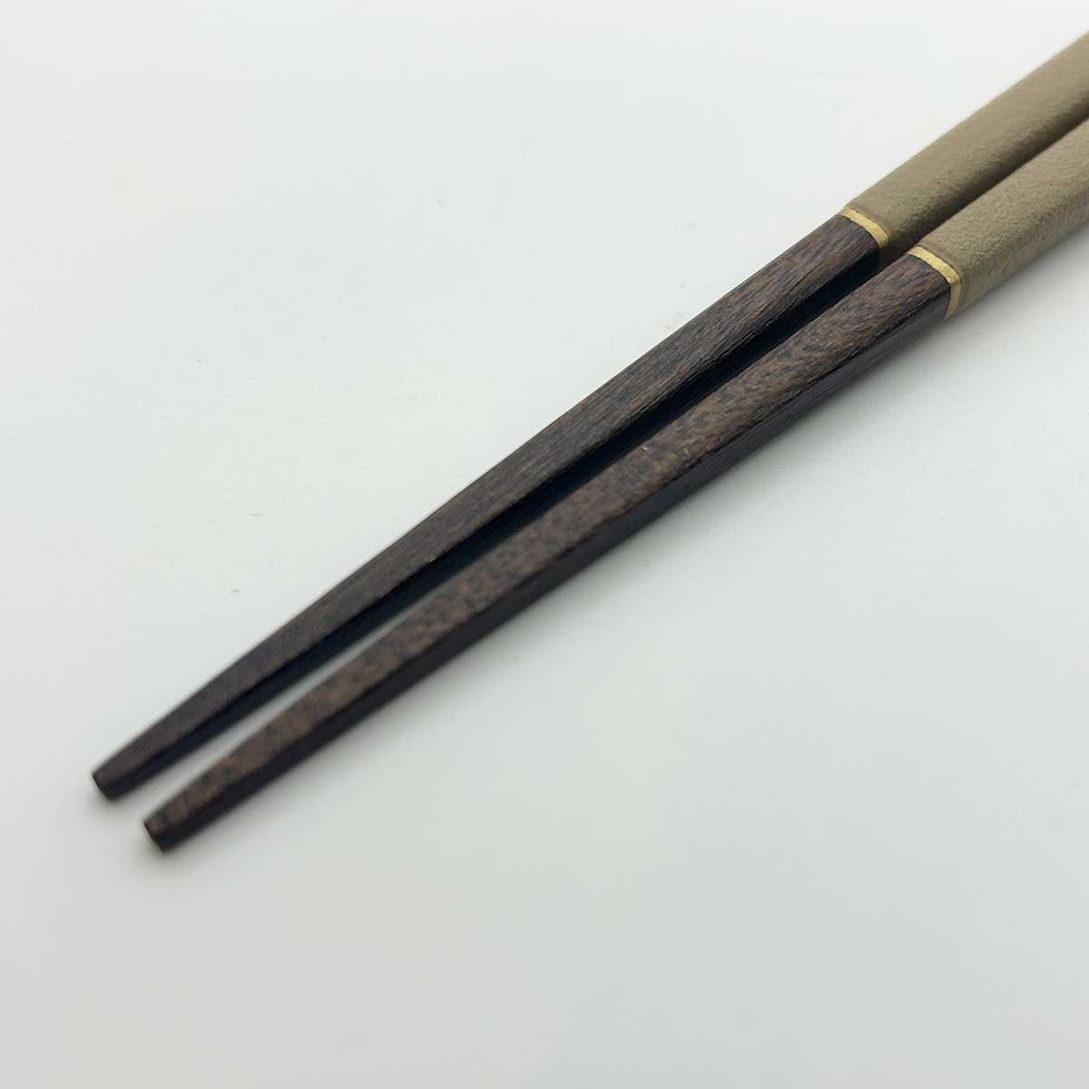 越前塗 先角箸 蒔地金ライン 23cm 各種