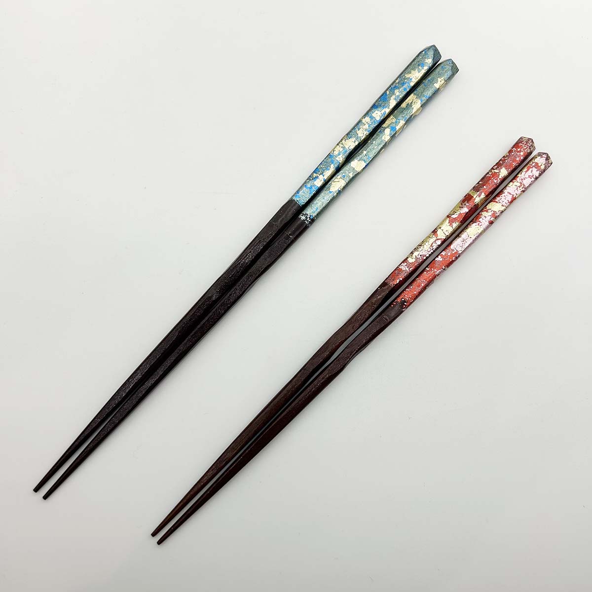 若狭塗 京都金彩 綾錦 蒼/朱 全体