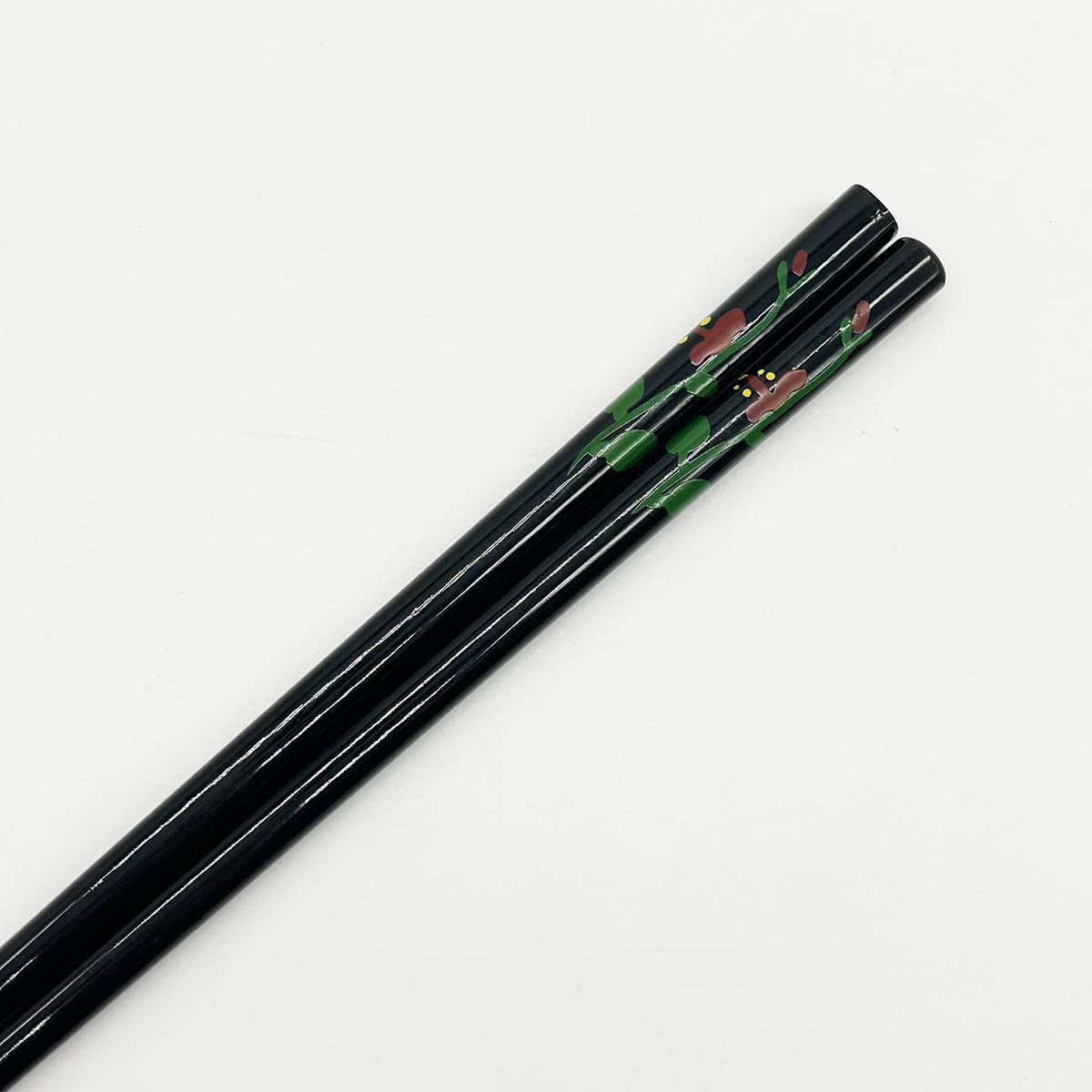 琉球漆器　箸　ハイビスカス　蒔絵