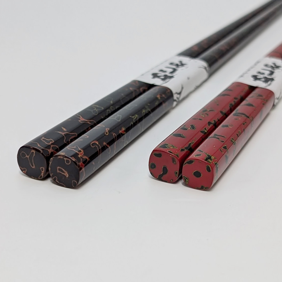 津軽塗箸 唐塗 めじゃ