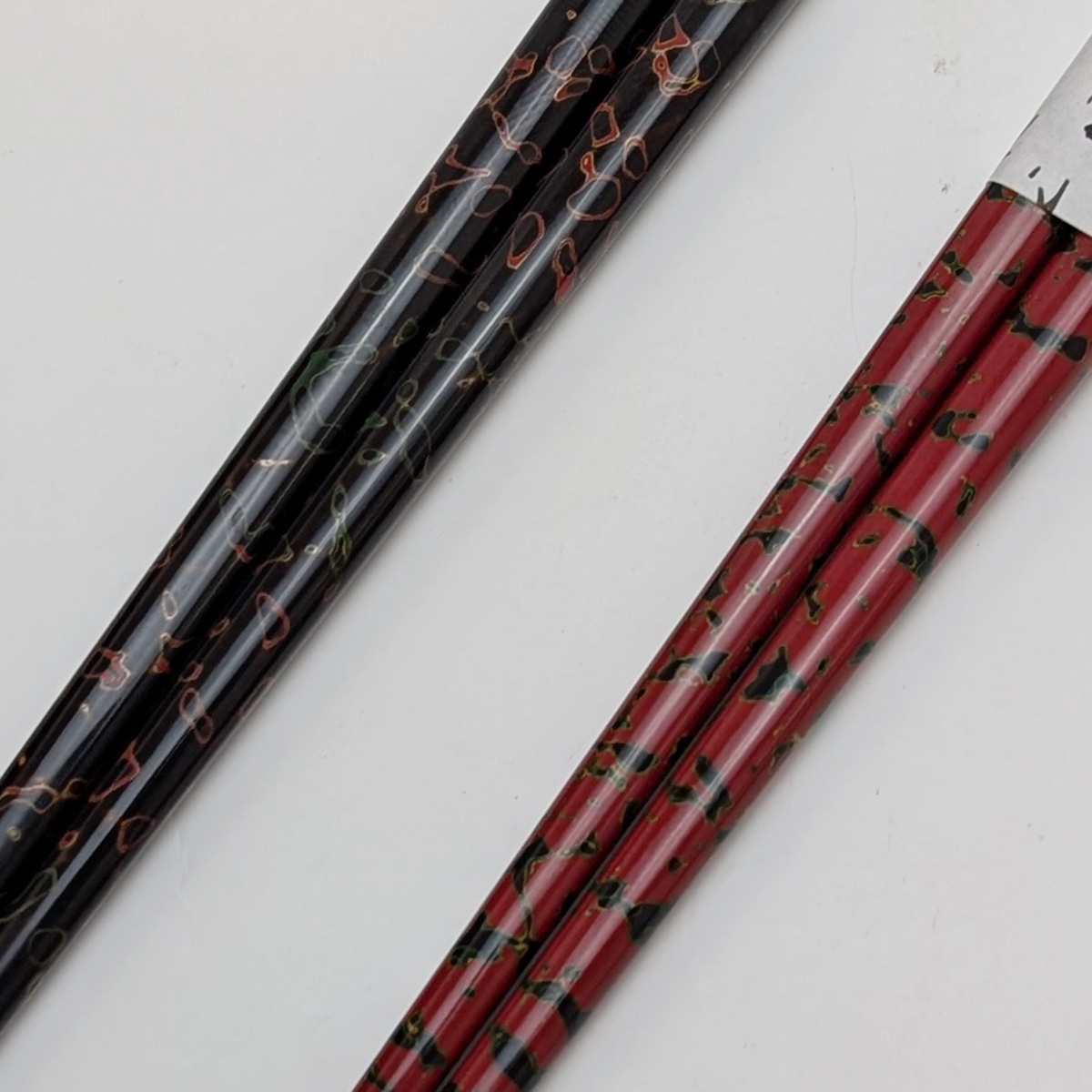 津軽塗箸 唐塗 めじゃ
