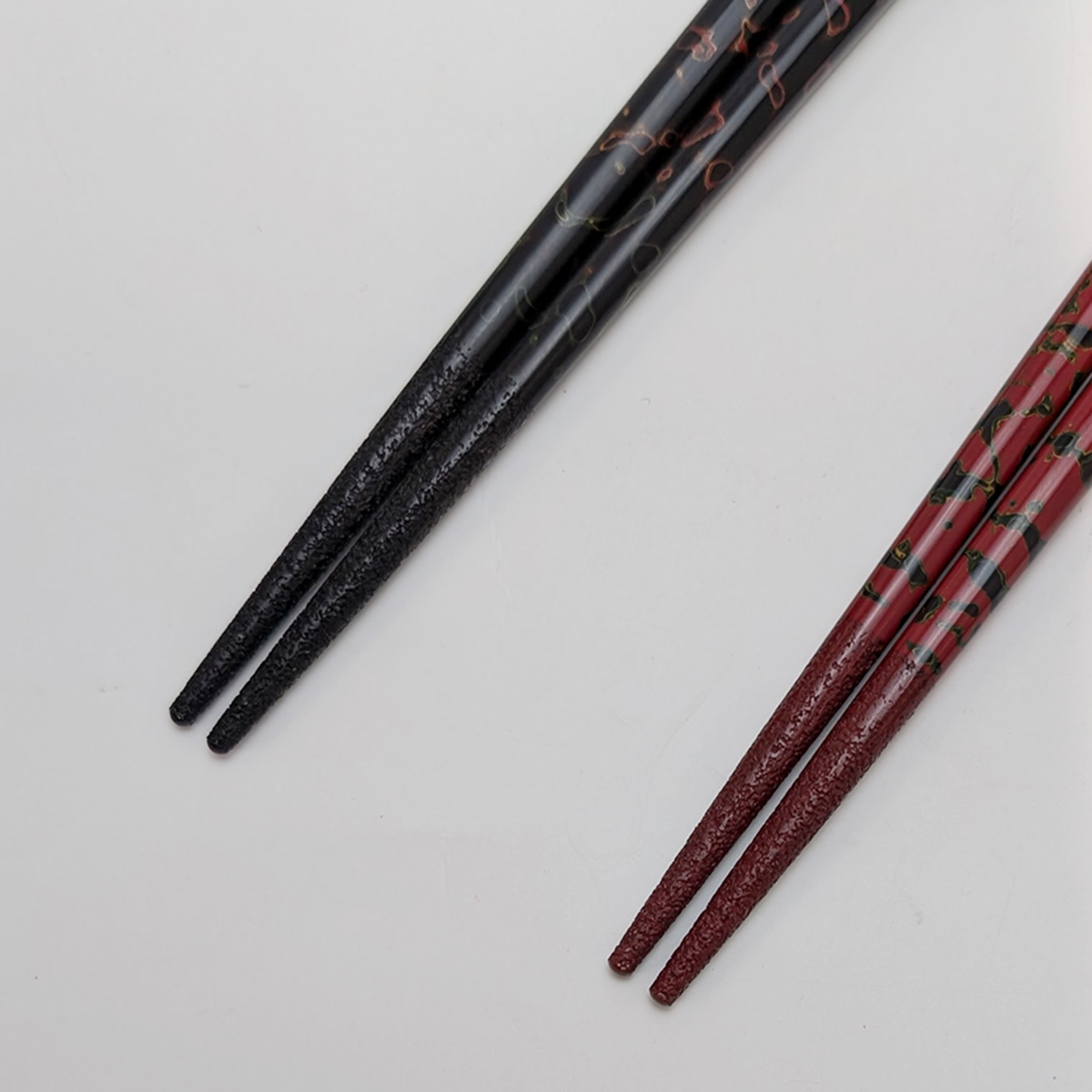 津軽塗箸 唐塗 めじゃ