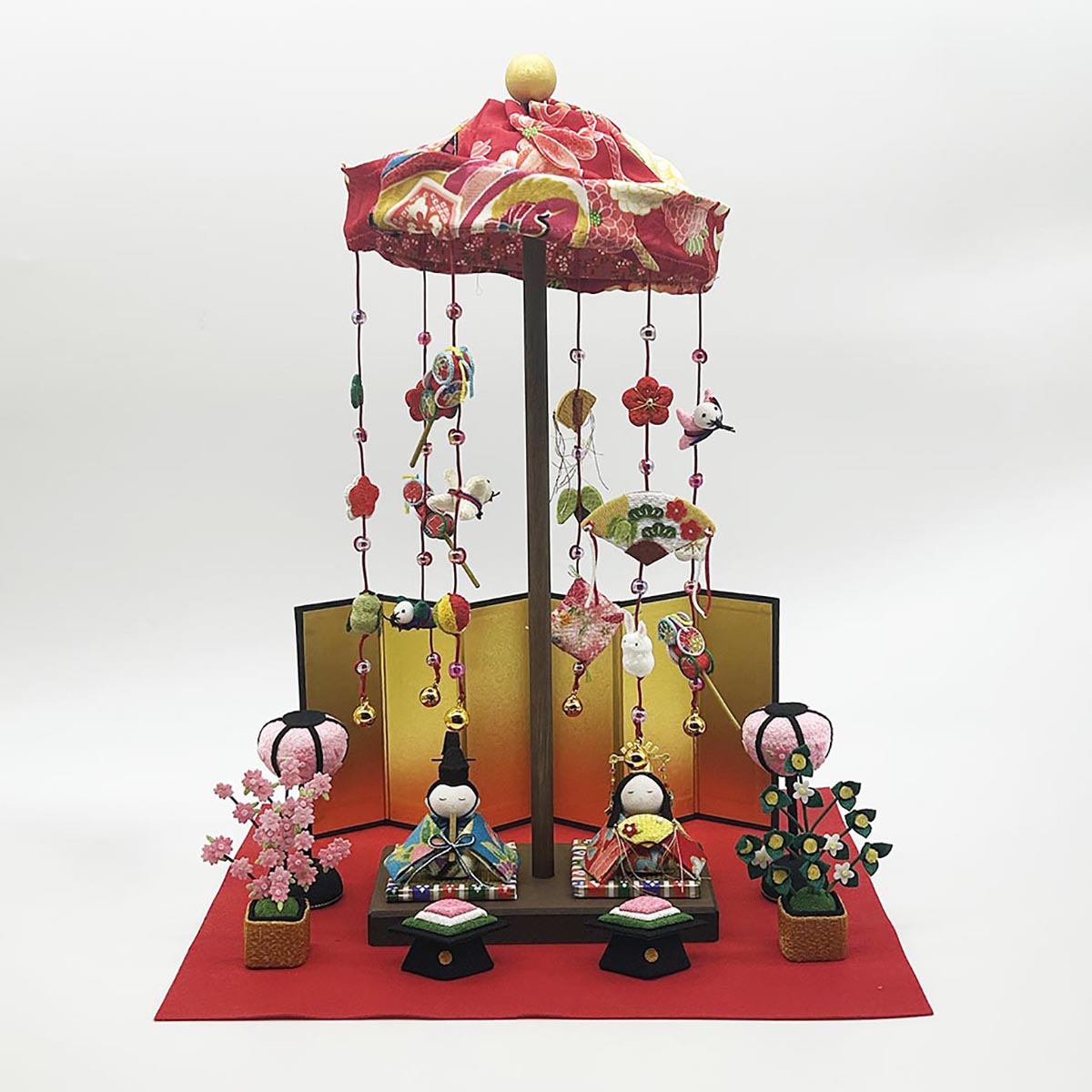 雛人形 リュウコドウ 1-330 卓上ミニ輪飾りわらべ雛