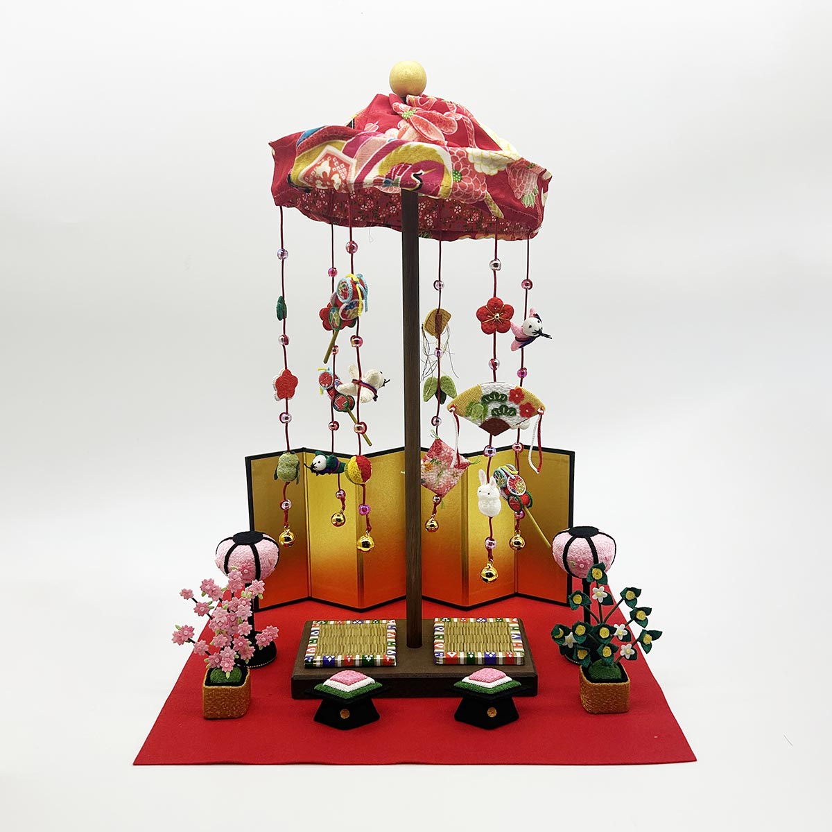 雛人形 リュウコドウ 1-330 卓上ミニ輪飾りわらべ雛