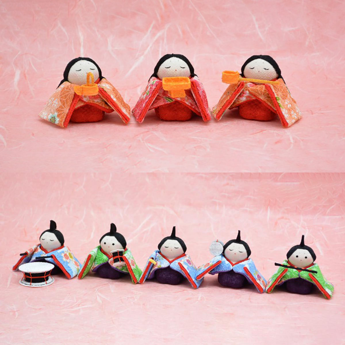 雛人形 リュウコドウ  1-344 扇面三段わらべ雛 10人揃い