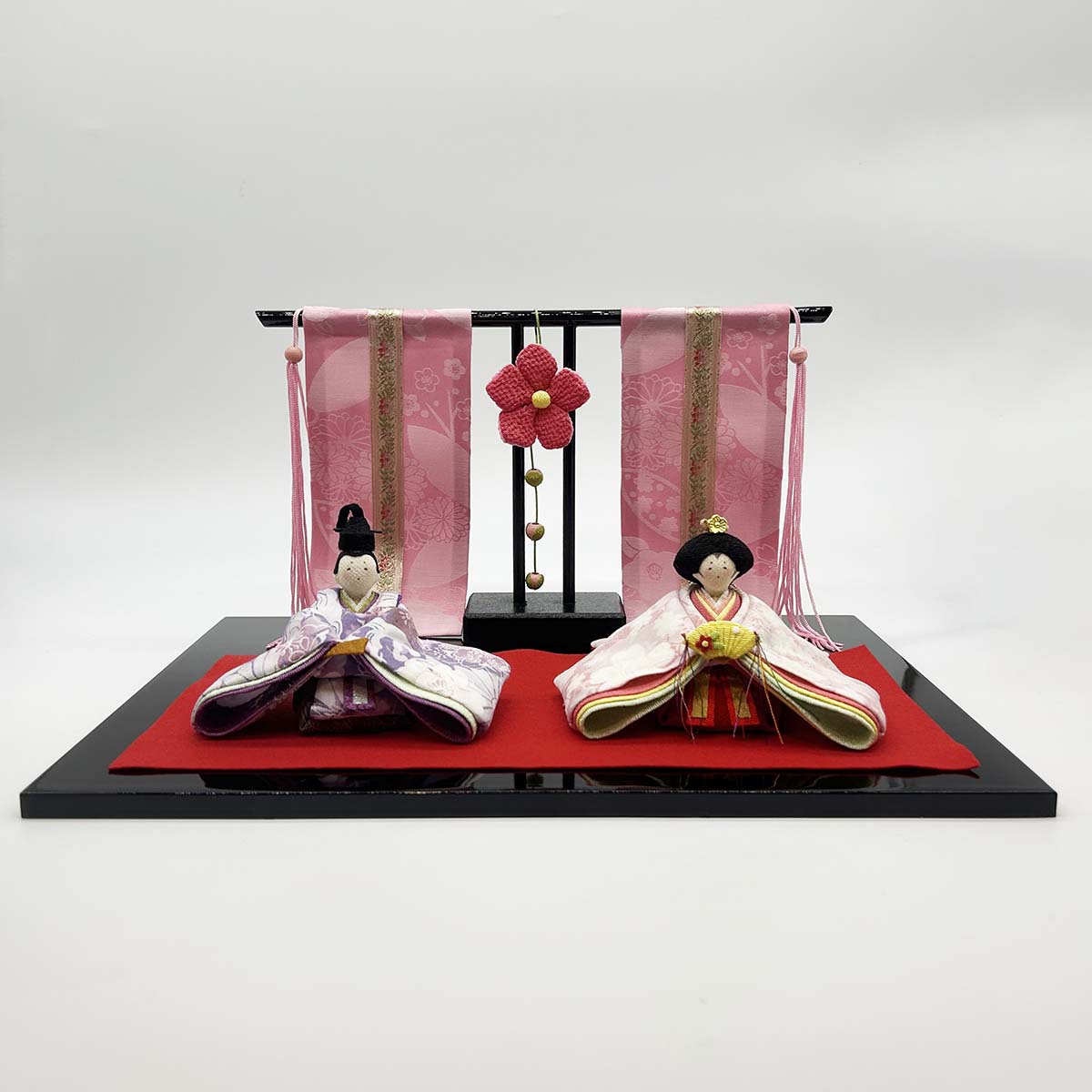 雛人形 リュウコドウ 1-490 花雅雛 桃花几帳付き