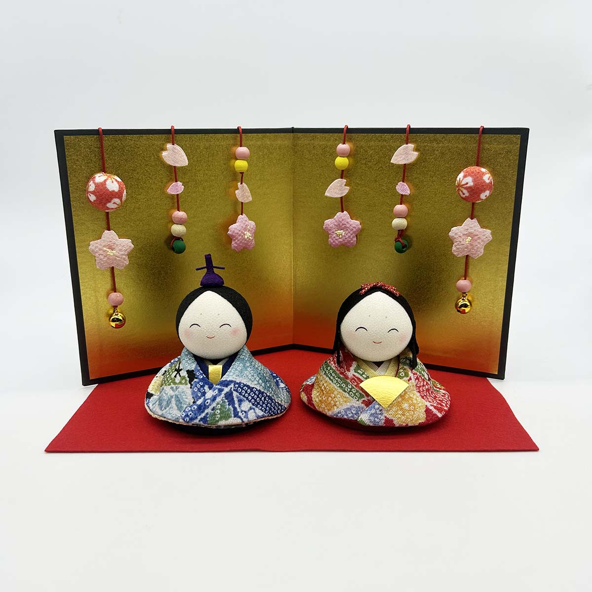雛人形 リュウコドウ 1-672 おすまし福雛(花屏風付)