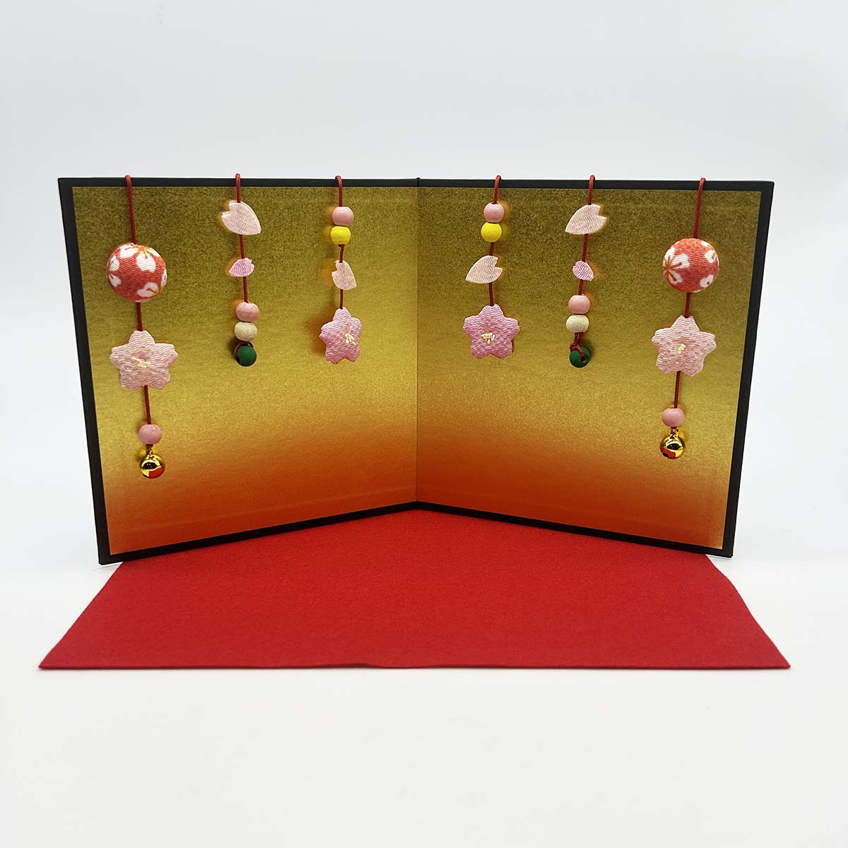 雛人形 リュウコドウ 1-672 おすまし福雛(花屏風付)