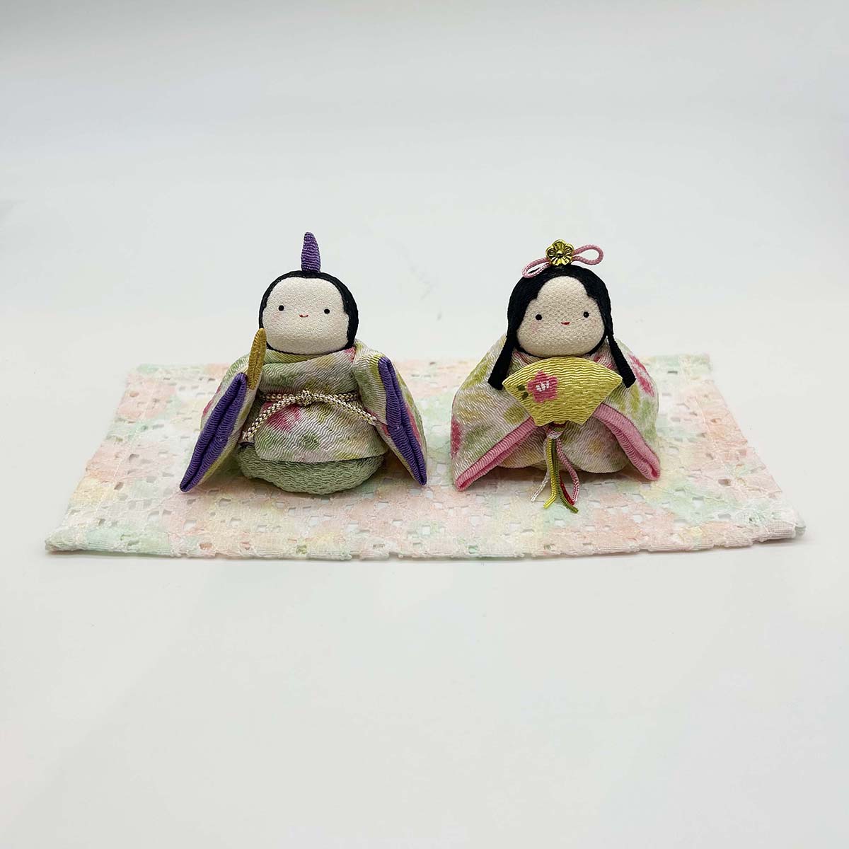 雛人形 リュウコドウ 1-887 ぽてりひな2人(麻の葉)