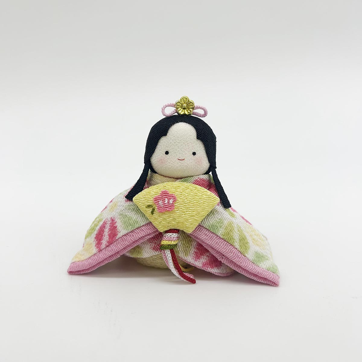 雛人形 リュウコドウ 1-888 ぽてりひな2人(麻の葉) 桜几帳付