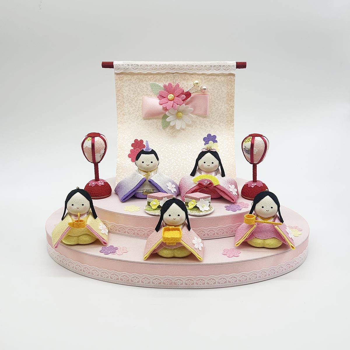 雛人形 リュウコドウ 1-932 ちいさな おはなのおひなさま(5人)