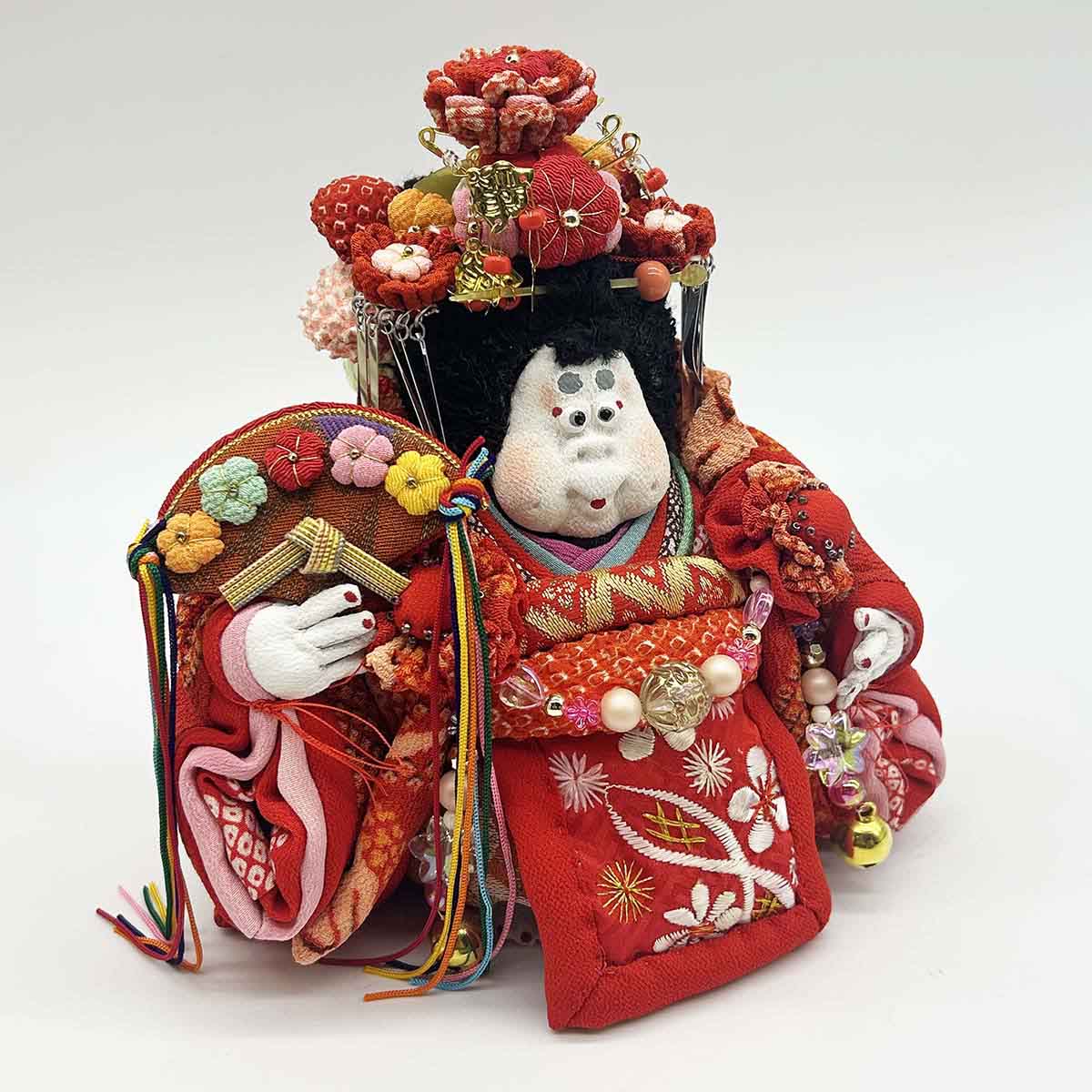 上原装子 古布創作人形 おひなちゃま ミニ立