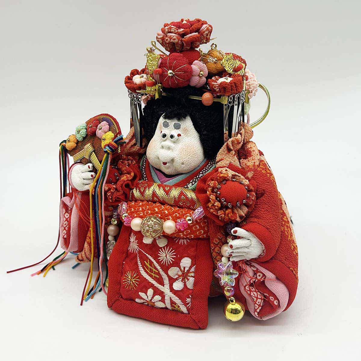 上原装子 古布創作人形 おひなちゃま ミニ立