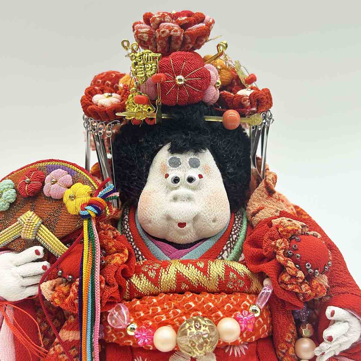 上原装子 古布創作人形 おひなちゃま ミニ立