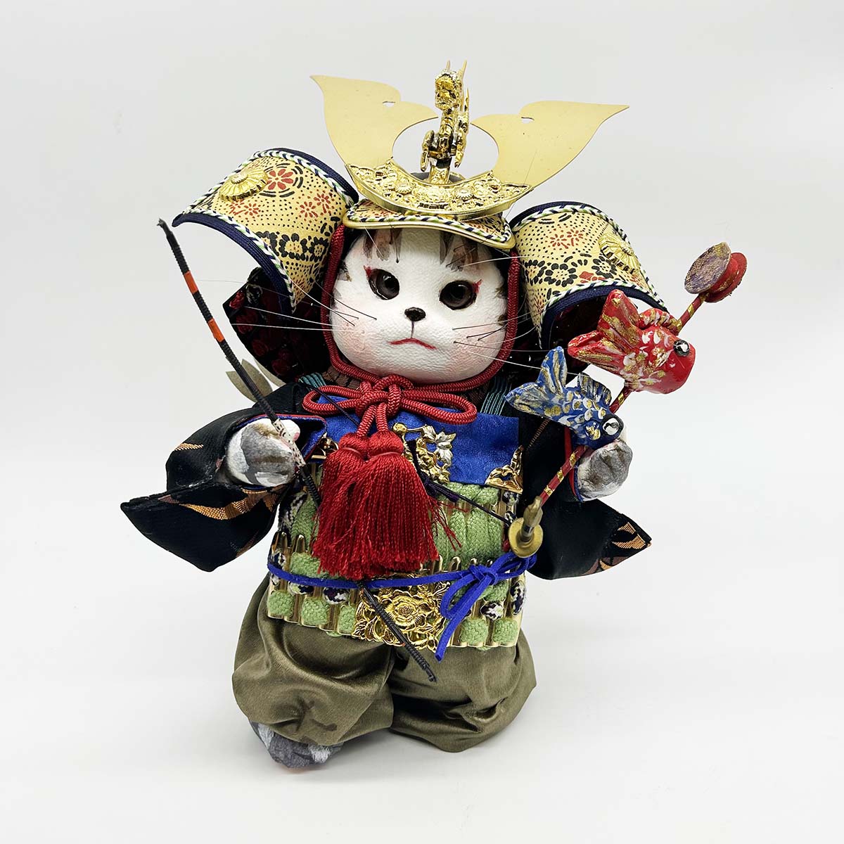 創作猫人形 五月の若武者(大)