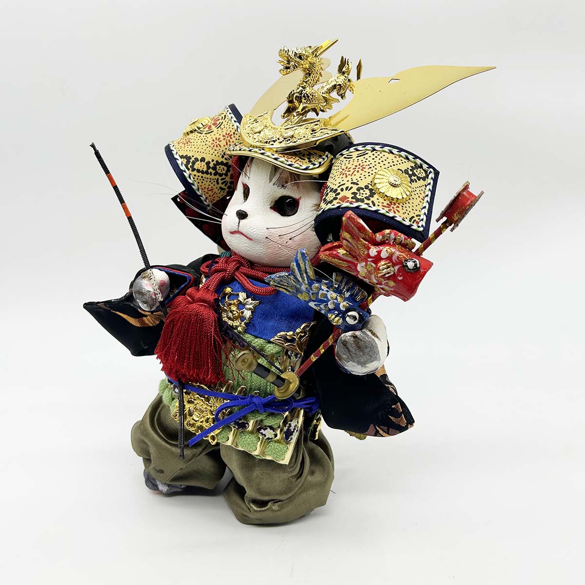 創作猫人形 五月の若武者(大)