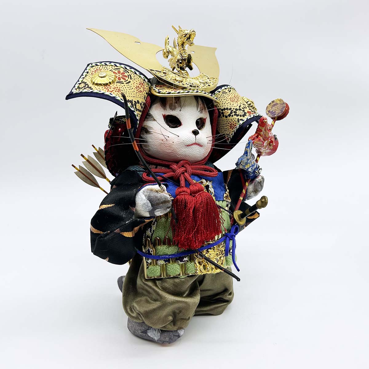 創作猫人形 五月の若武者(大)