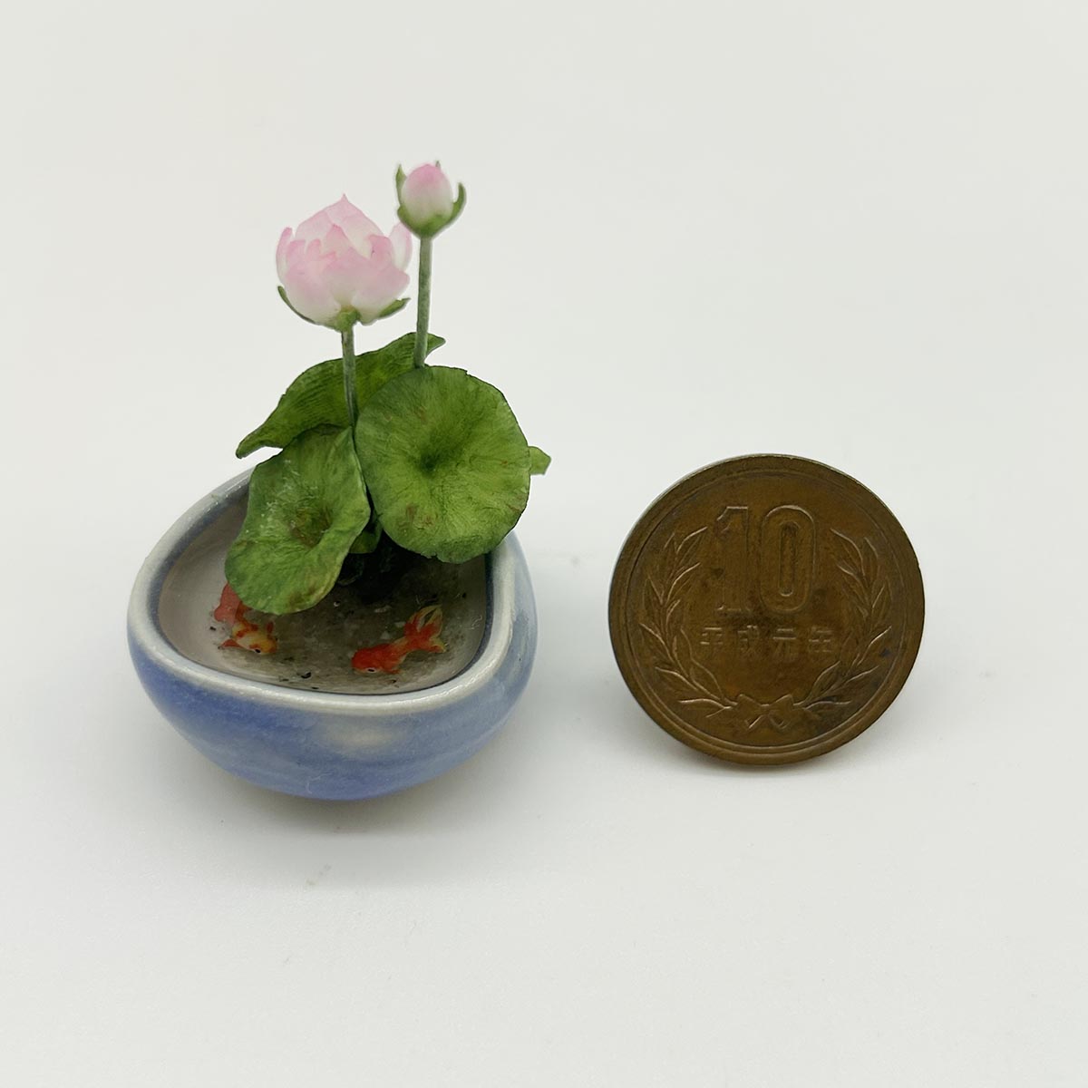 小林美幸作 金魚 蓮 陶器鉢