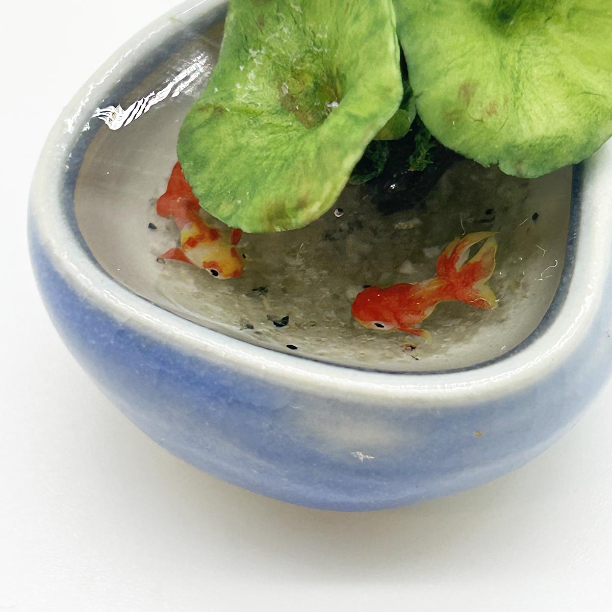 小林美幸作 金魚 蓮 陶器鉢
