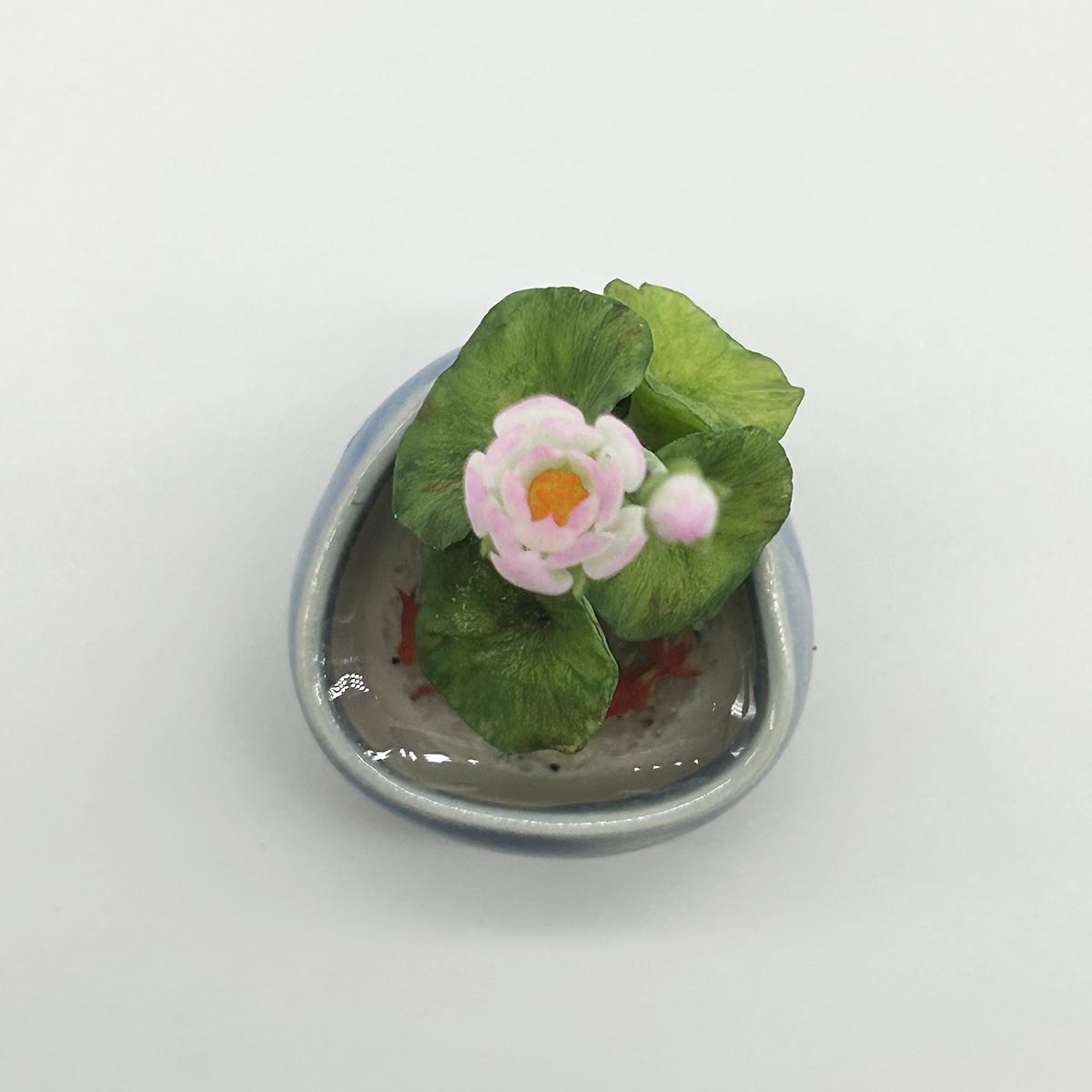 小林美幸作 金魚 蓮 陶器鉢
