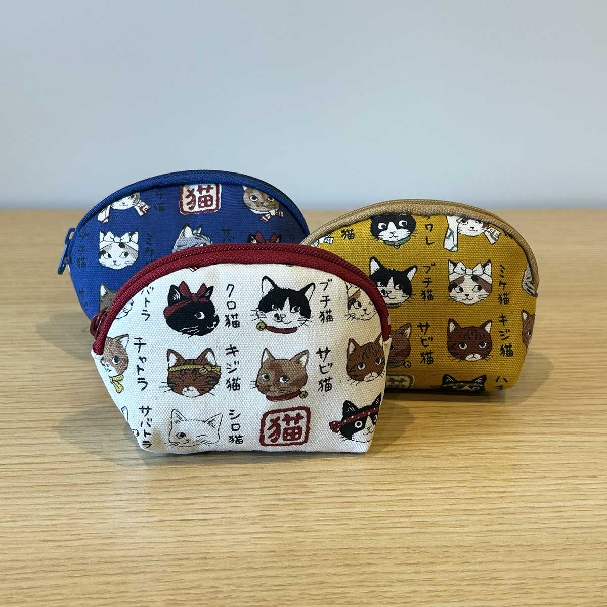 四季彩堂オリジナル シェルポーチ 猫模様図鑑 1