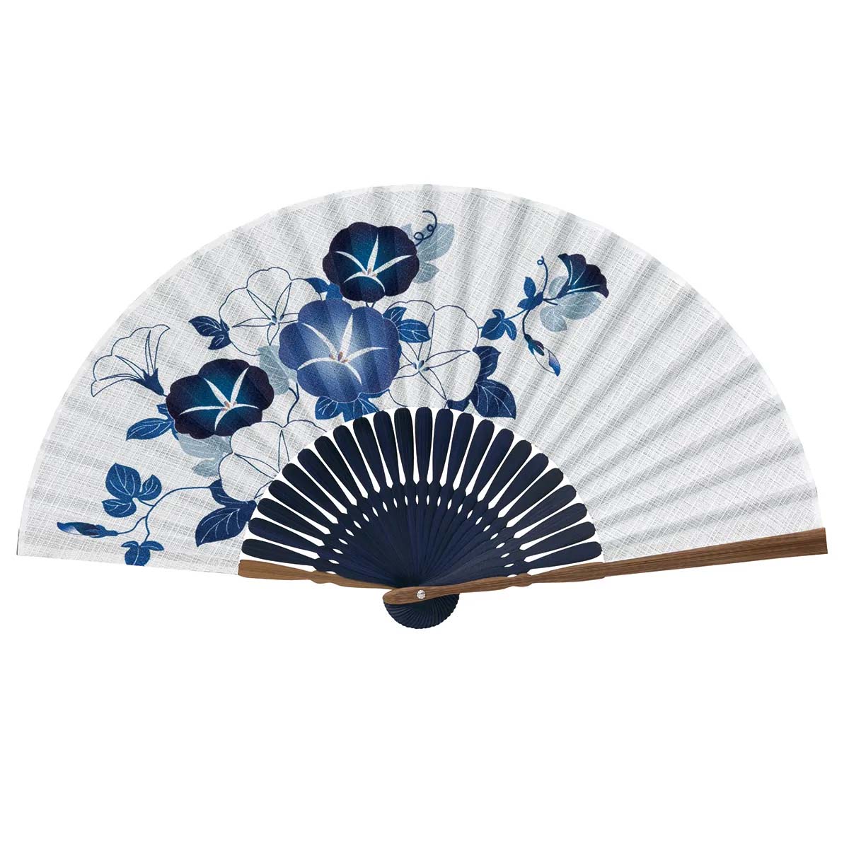 山二 京扇子 藍花 朝顔 セット