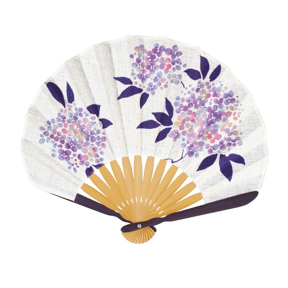 山二 京扇子 あじさい 白 セット