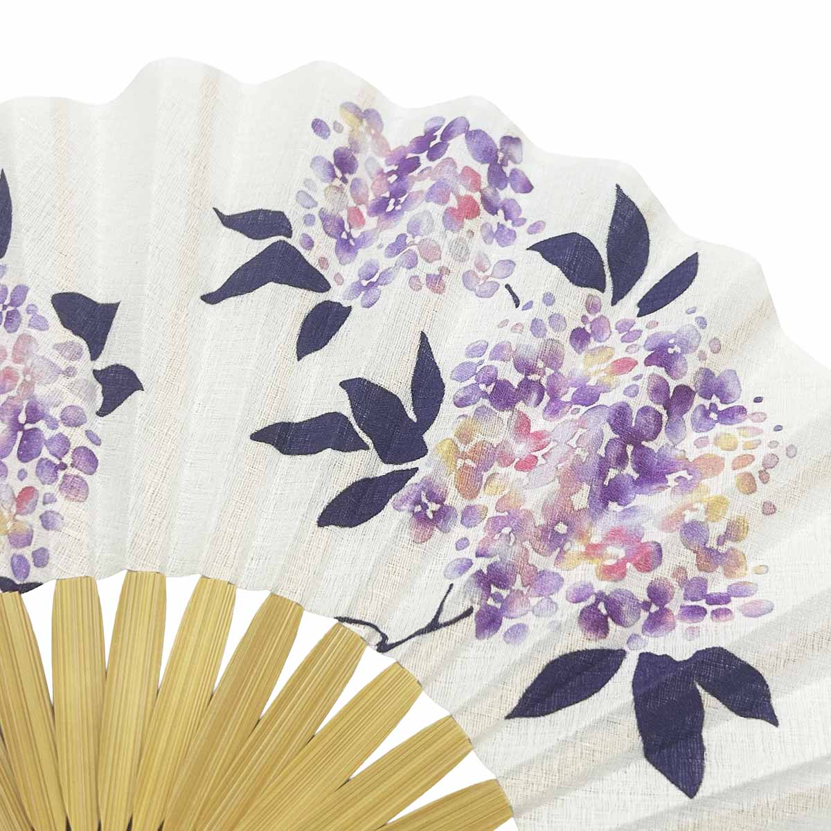 山二 京扇子 あじさい 白 セット