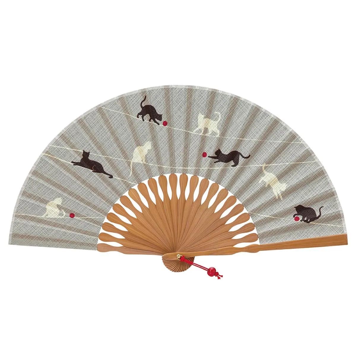 山二 京扇子 猫つむぎ すず色 セット