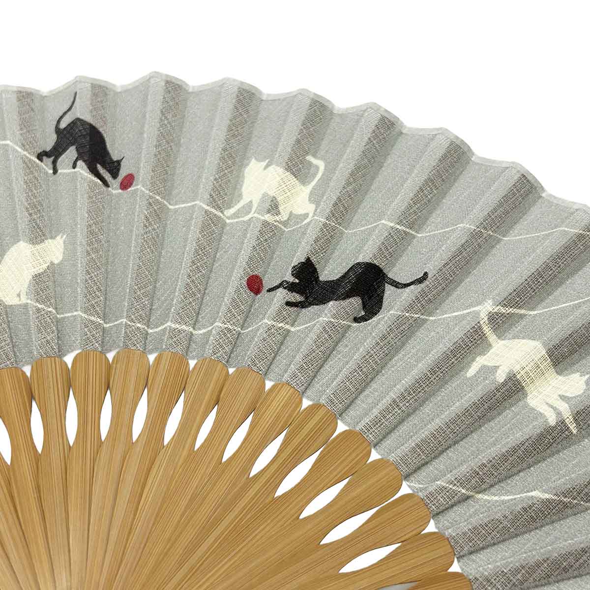 山二 京扇子 猫つむぎ すず色 セット