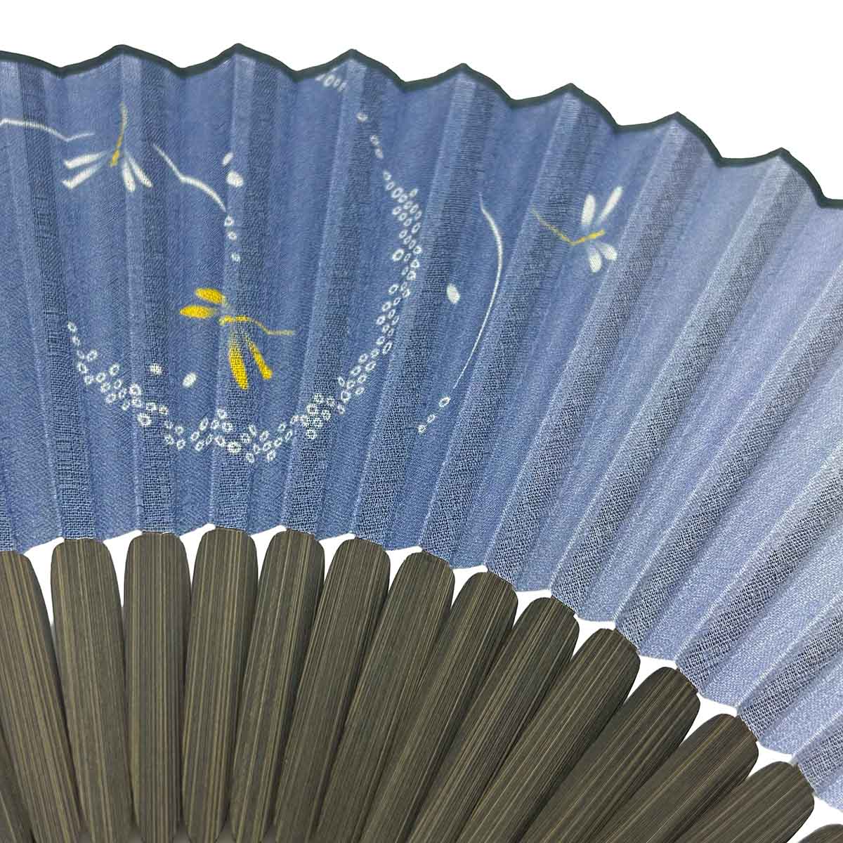 山二 京扇子 舞トンボ 灰青 セット