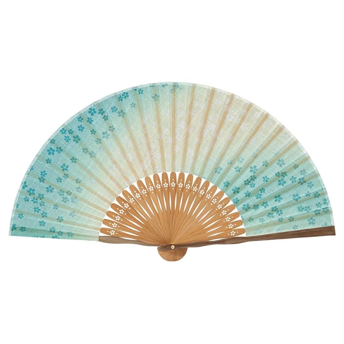 山二 京扇子 小桜 グリーン セット