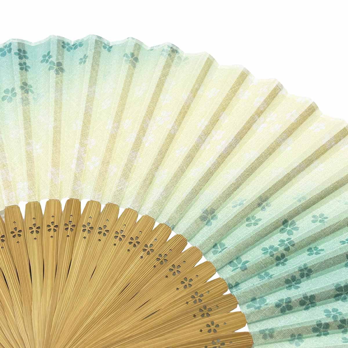 山二 京扇子 小桜 グリーン セット