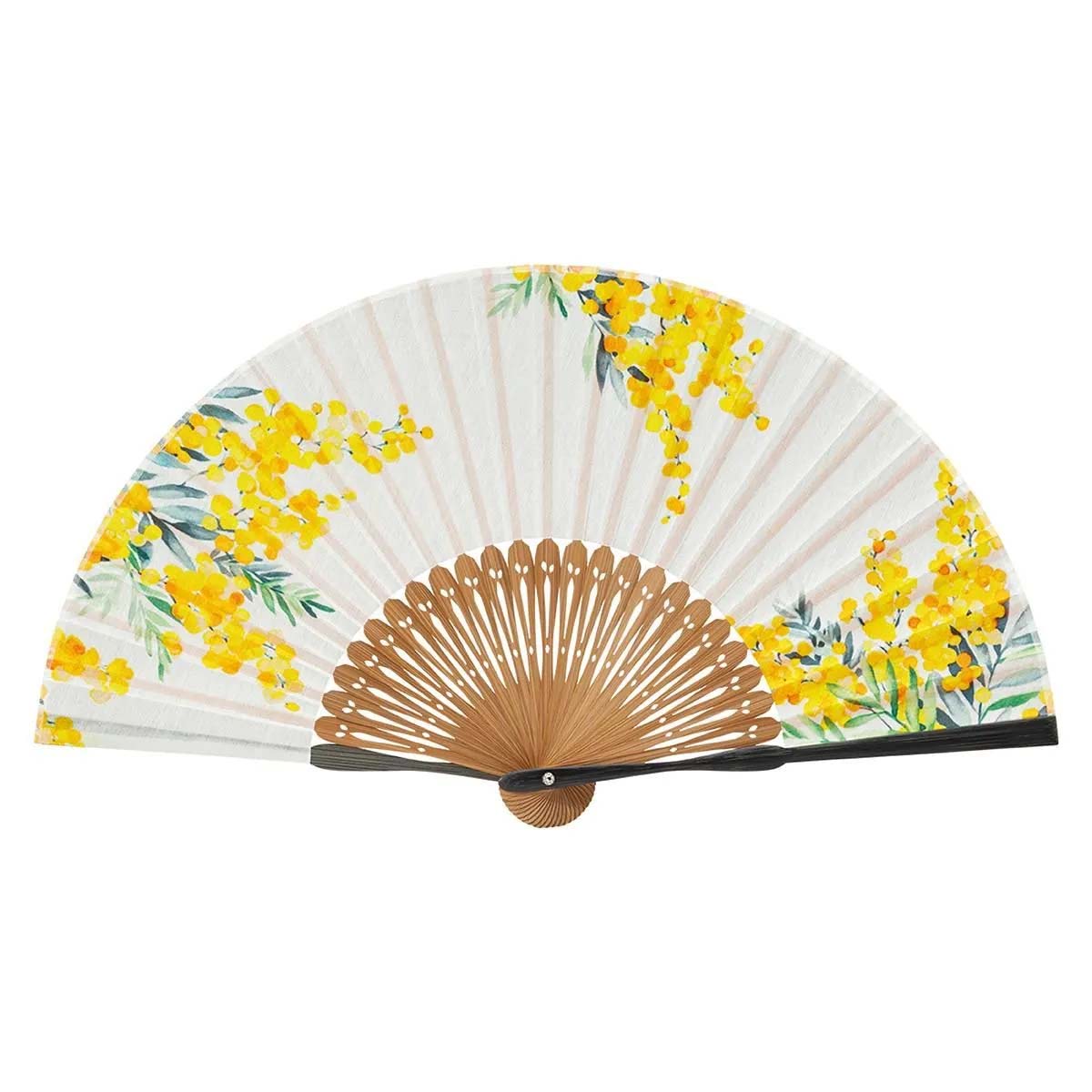 山二 京扇子 ミモザ 白 セット